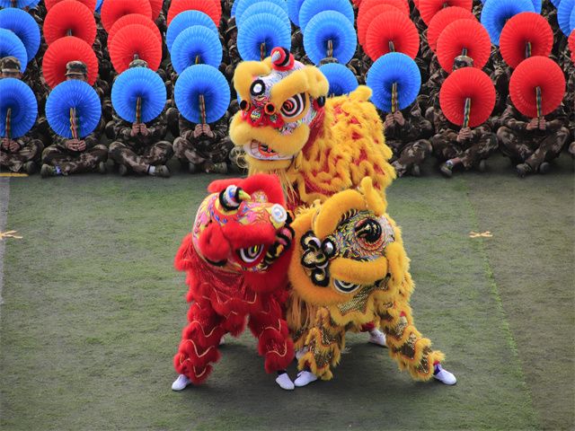 军训×运动会=国术形意拳的创意表达